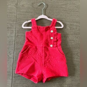 Janie and Jack Red Romper